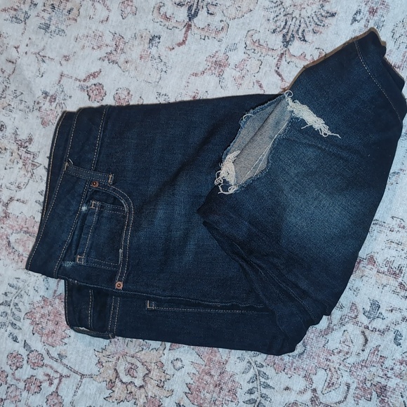 High-Waisted Straight Ripped Jeans - Picture 4 of 4